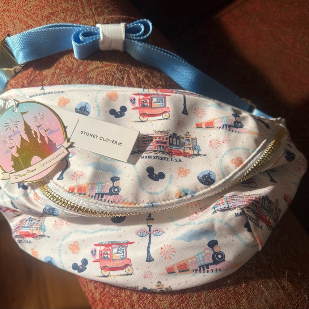 Stoney Clover Lane Jumbo 
Main Street Fanny Pack with Blue Accents